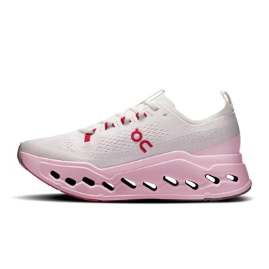 Zapatillas On Running Cloudsurfer max Mujer Ivory Peony fluidez y suavidad