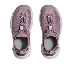 Sandalias Hoka Hopara 2 Mujer Fragrant Lilac Lilac Cream cordones con tensores rápidos.