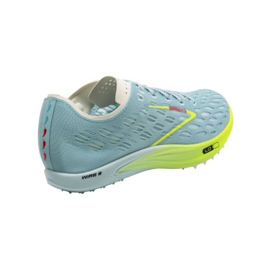 Zapatillas Brooks Wire 8 Unisex Blue Glow/ Nightlife/ Red diseñada para carreras de 1500 a 10000