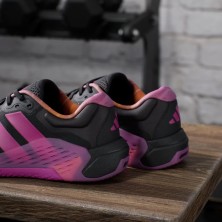 Zapatillas entrenamiento Adidas Dropset 4 Mujer Core Black Semi Lucid Fuchsia Lucid Tangerine mantienen la forma bajo carga