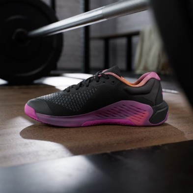 Zapatillas entrenamiento Adidas Dropset 4 Mujer Core Black Semi Lucid Fuchsia Lucid Tangerine