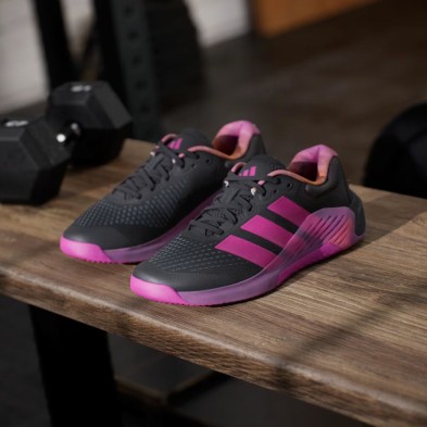 Zapatillas entrenamiento Adidas Dropset 4 Mujer Core Black Semi Lucid Fuchsia Lucid Tangerine