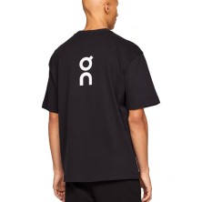 Camiseta manga corta de algodón On Running Club-T hombre Black suave y cómoda