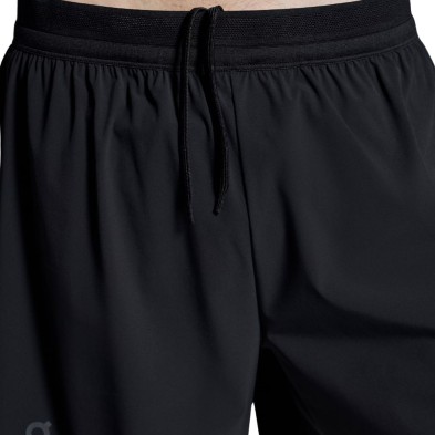 Pantalón corto On Running 5" Performance Shorts hombre Black cintura elástica y ajustable con cordón