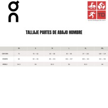 tallaje on running partes de abajo hombre