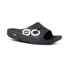 Sandalias Oofos Ooahh Sport negra lateral