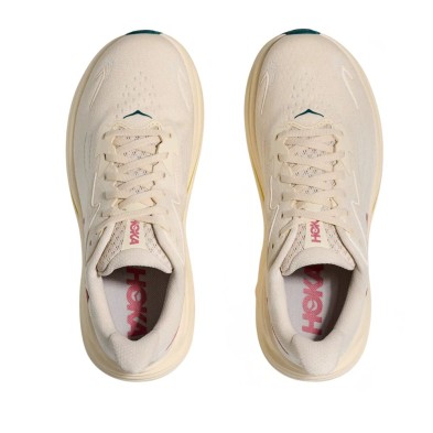 Zapatillas Hoka Clifton 10 mujer Birch Alabaster par nuevo ajuste doble cierre con cordones