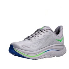 Zapatillas Hoka Clifton 10 hombre Ash Grey/ Neon Green con mejor ajuste en el antepié