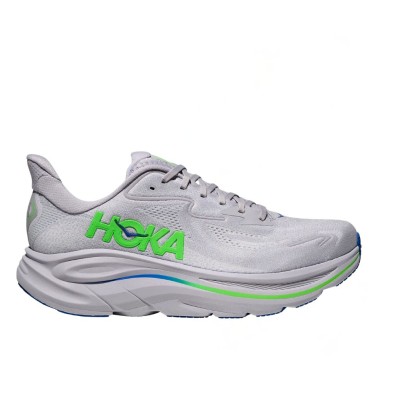 Zapatillas Hoka Clifton 10 hombre gris verde neón azul