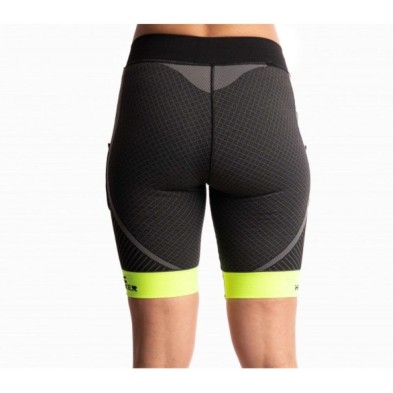 Malla Compresiva Pog gris amarillo unisex lateral mujer