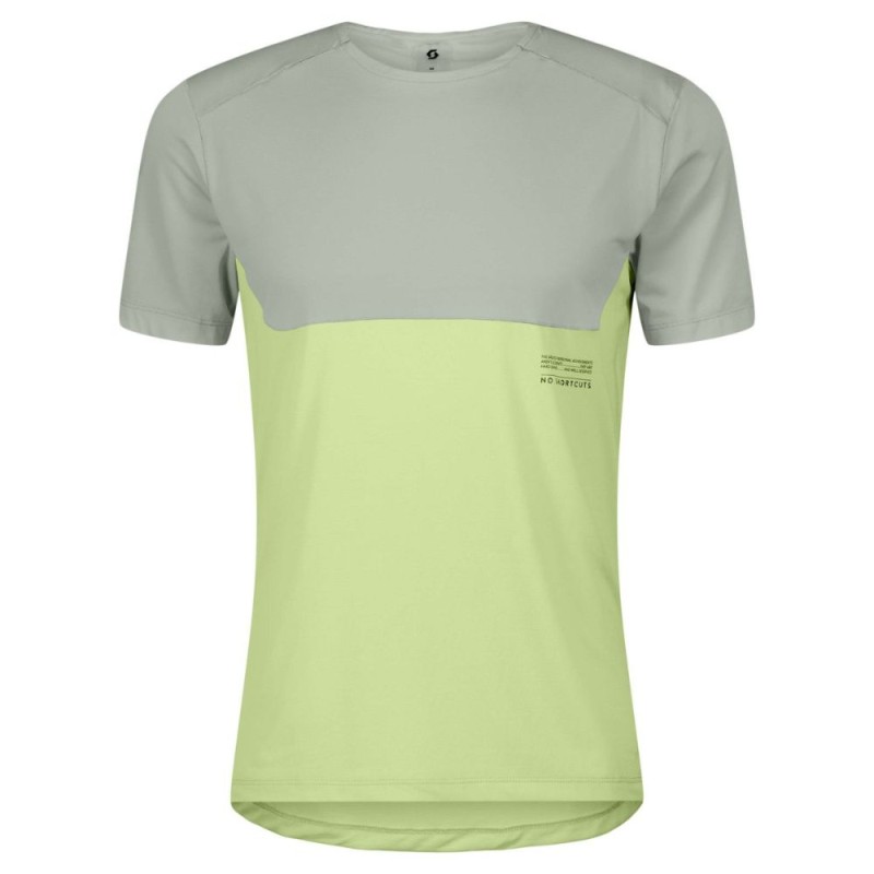 Camiseta manga corta Scott Endurance Tech hombre Spray Grey Acid Yellow