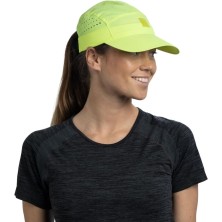 Gorra Buff Speed Cap Solid Lime Logo reflectante para aumentar la visibilidad