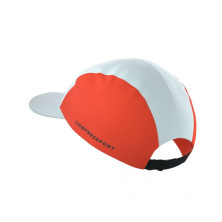 Gorra running Compressport 5 Panel Star White/ Tigerlily