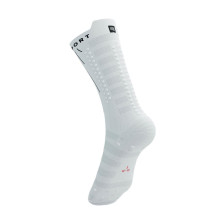 Calcetines Compressport Aero socks White/ Fluo Red aerodinámicos