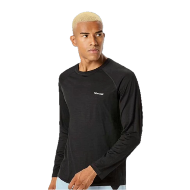Camiseta Manga larga Merino hombre Black lateral