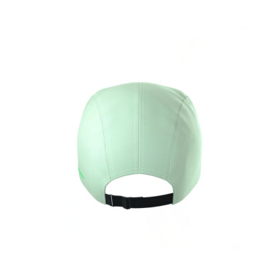 Gorra running Compressport 5 Panel Lime compacta y plegable