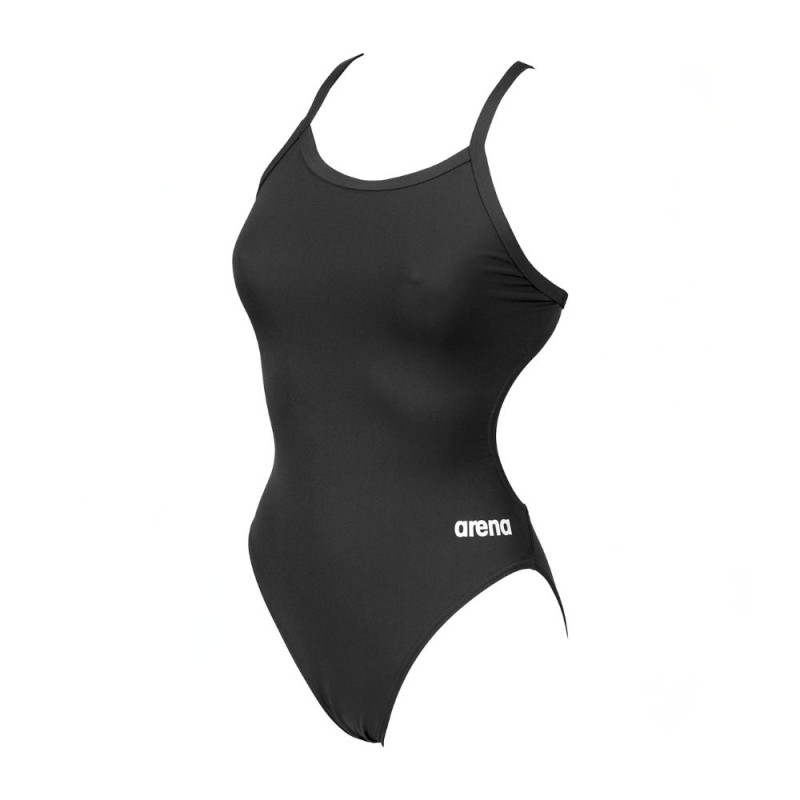 Bañador de natación Arena Team Challenge Solid Mujer Black White