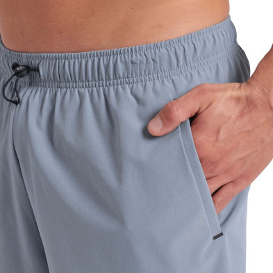 Bañador de playa Arena Evo Beach Short Solid hombre gris con bolsillos laterales y un bolsillo de mesh para las monedas