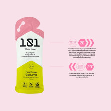 Gel energético Fructose fresa crema 31 grs frontal