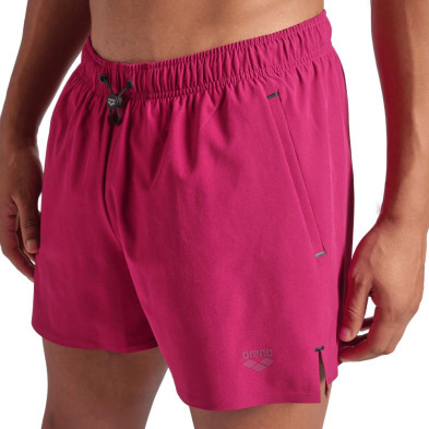 Bañador de playa Arena Evo Beach Short Solid hombre Dark Purple con bolsillos laterales y un bolsillo de mesh para las monedas