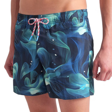 Bañador de playa Arena Water Prints Beach Short hombre mangrove ajuste con cordón elástico