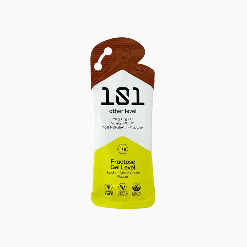Gel energético fructose crema de chocolate 31 grs frontal