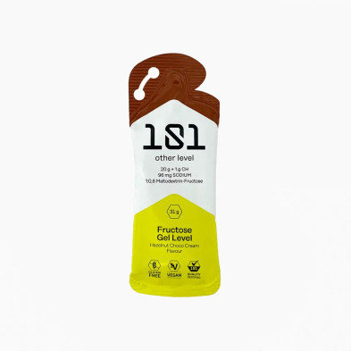 Gel energético fructose crema de chocolate 31 grs frontal