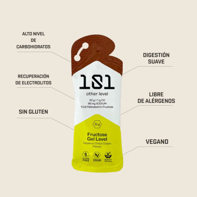 Gel energético fructose crema de chocolate 31 grs momentos