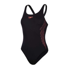 Bañador de natación Speedo Placement Muscleback Swimsuit Black Purple