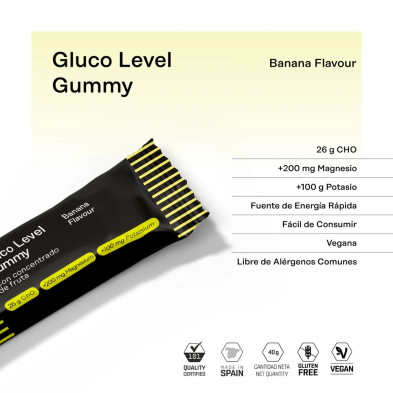 Gluco Level Gummy Banana 40 g Other Level información