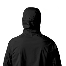 Chaqueta impermeable Mac in Sac Ultralite hombre Black detalle capucha con ajuste