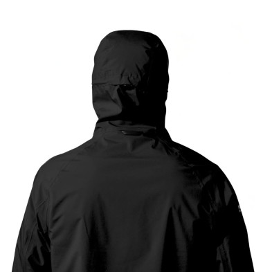 Chaqueta impermeable Mac in Sac Ultralite hombre Black detalle capucha con ajuste
