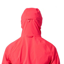 Chaqueta impermeable Mac in Sac Ultralite mujer Neon Watermelon detalle capucha con ajuste