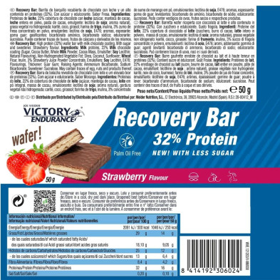 Recovery bar Victory Endurance 50 gr 32% proteina fresa ingredientes