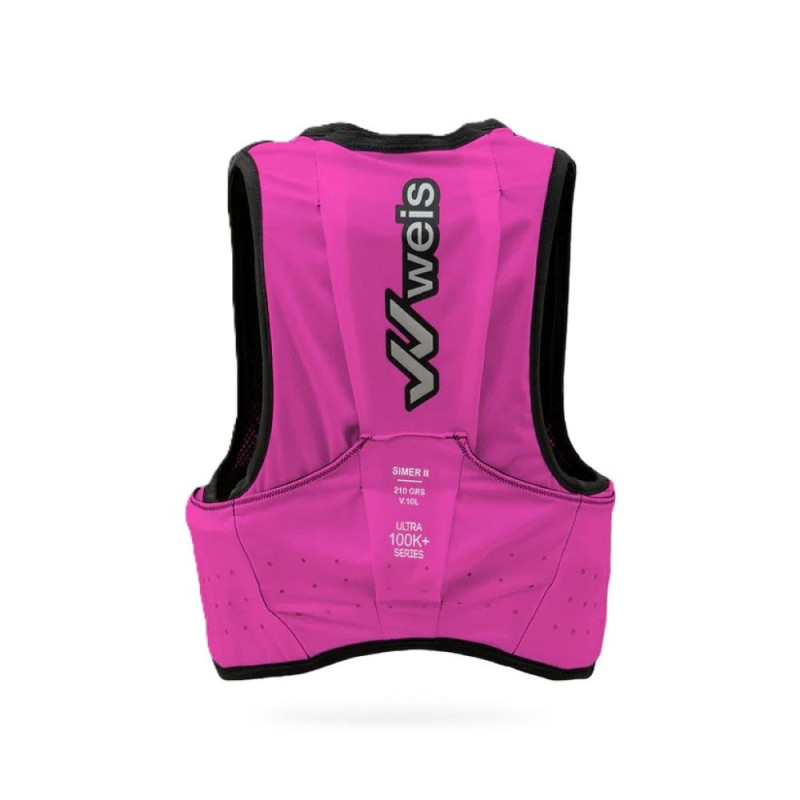 Chaleco Weis Simer 10 L Ultra 100K Rosa + Series Vest espalda