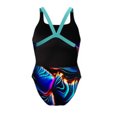 Bañador de natación Speedo Club Training Allover Digital Leaderback Black Blue