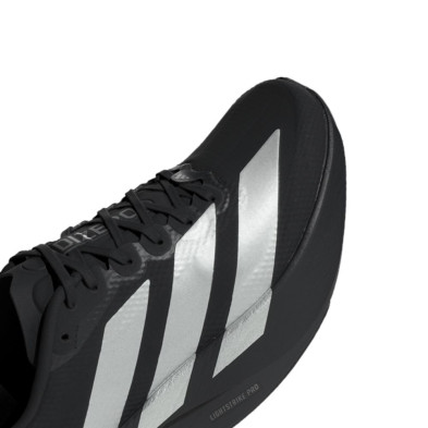 Zapatillas Adidas Adizero Evo SL Woven mujer Core Black/ Silver Metallic/ Carbon empeine téxtil con cordones