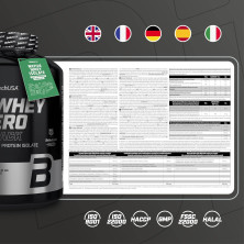 Biotech USA Iso Whey Zero Black bebida de proteína en polvo Vainilla etiqueta