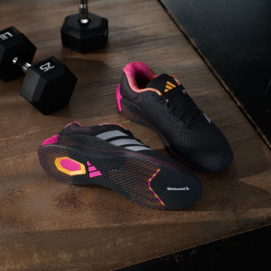Zapatillas entrenamiento Adidas Dropset 4 Hombre Core Black Iron Metallic Shock Pink suela multifuncional de caucho continental