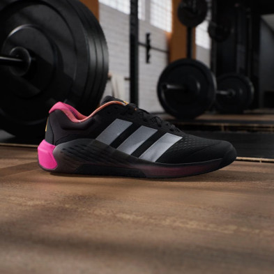 Zapatillas entrenamiento Adidas Dropset 4 Hombre Core Black Iron Metallic Shock Pink ideales para crossfit cross training