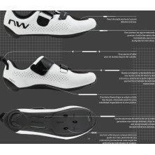 Información Técnica Zapatillas Northwave TRIBUTE Blanco-Negro detalles