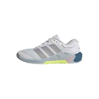Zapatillas entrenamiento Adidas Dropset 4 Mujer blanco gris azul amarillo mantienen la forma bajo carga
