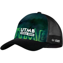 Gorra Buff Trucker UTMB 2026 negro verde oscuro