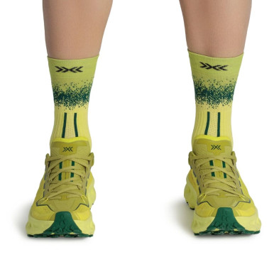 Zapatillas X-Bionic Terraskin X03 Electric Energy Dark Green calcetines x-socks incluidos