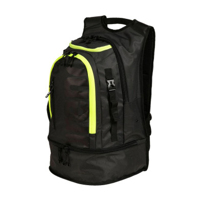 Mochila Arena Fastpack 3.0 40L Dark Smoke/ Neon Yellow gran capacidad de almacenaje