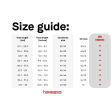 Sandalias Havaianas tallaje