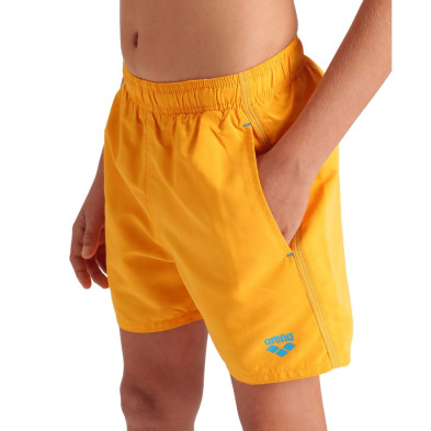 Bañador de playa niño Arena Boxer Solid R junior Parrot/ Turquoise con cinturilla elástica y bolsillo