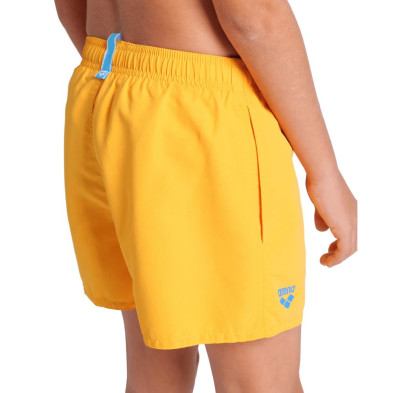 Bañador de playa niño Arena Short Logo R junior Parrot Turquoise con cinturilla elástica y bolsillo