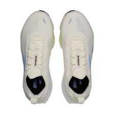 Zapatillas Brooks Glycerin Flex hombre White/ Cyber Yellow/ Nightlife upper de punto liso suave y transpirable