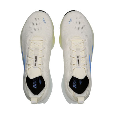 Zapatillas Brooks Glycerin Flex hombre White/ Cyber Yellow/ Nightlife upper de punto liso suave y transpirable